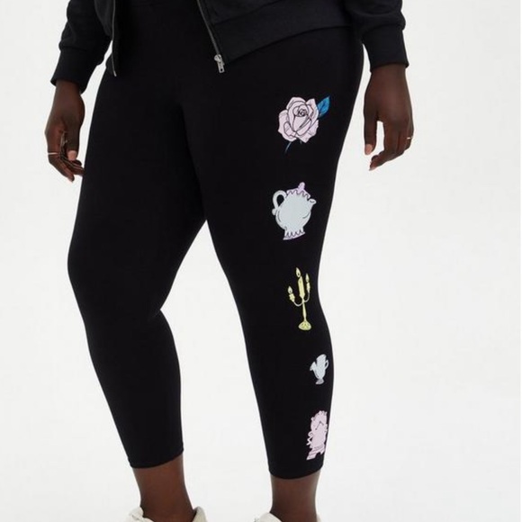 NWT Torrid Beauty and the beast zip up hoodie and leggings set size 3 - Picture 4 of 8